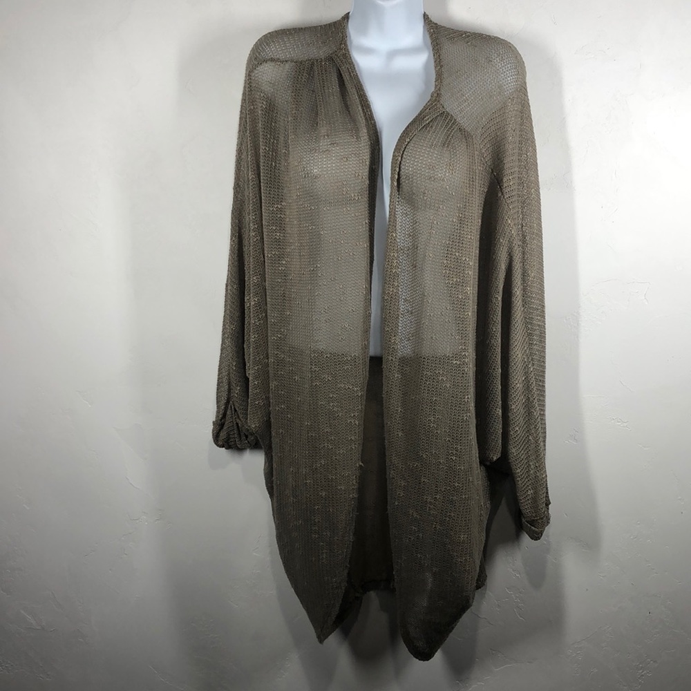 Bleu Rain tan‎ open cardigan size O/S
